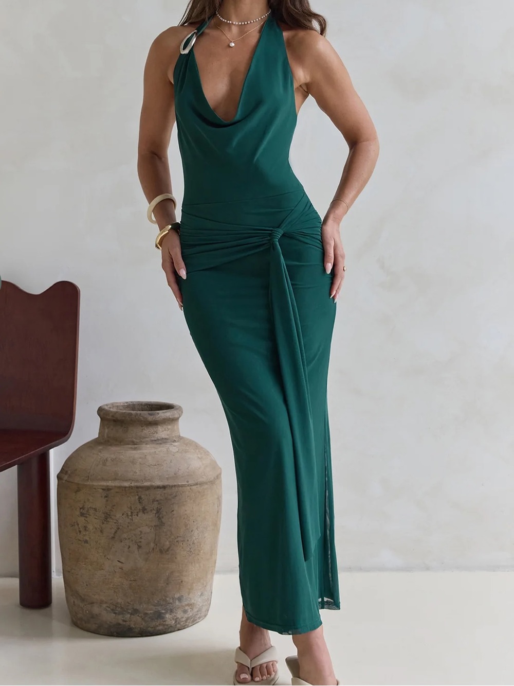 Fortunate One Step To Tune Maxi Dress Teal